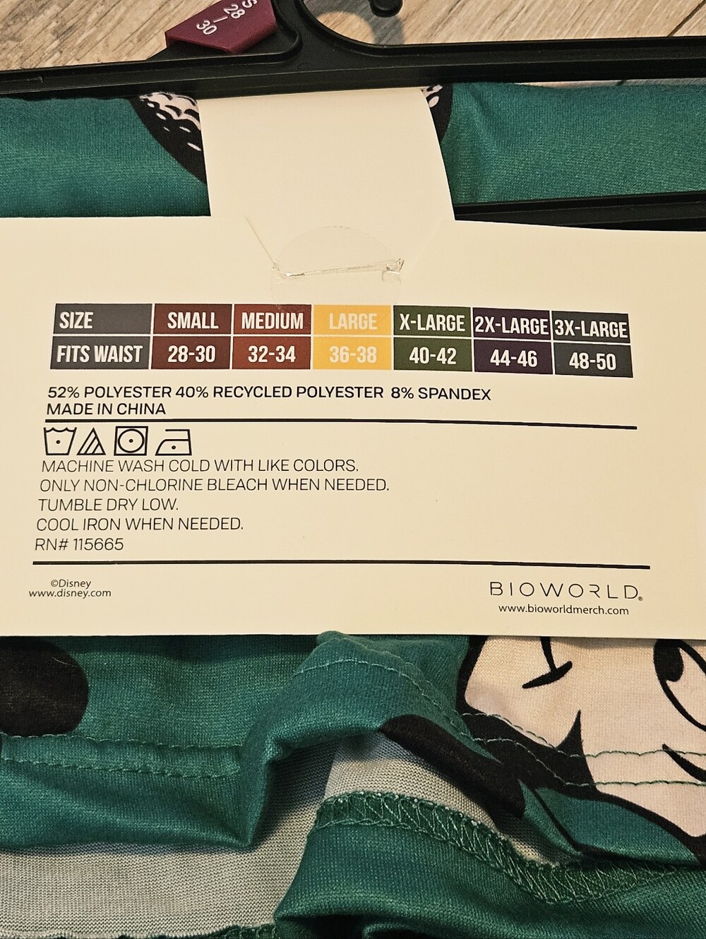 Lot of 2 Disney Mickey Mouse Men's Golf Pajama Sleep Shorts Green Size Small NWT - Picture 5 of 6